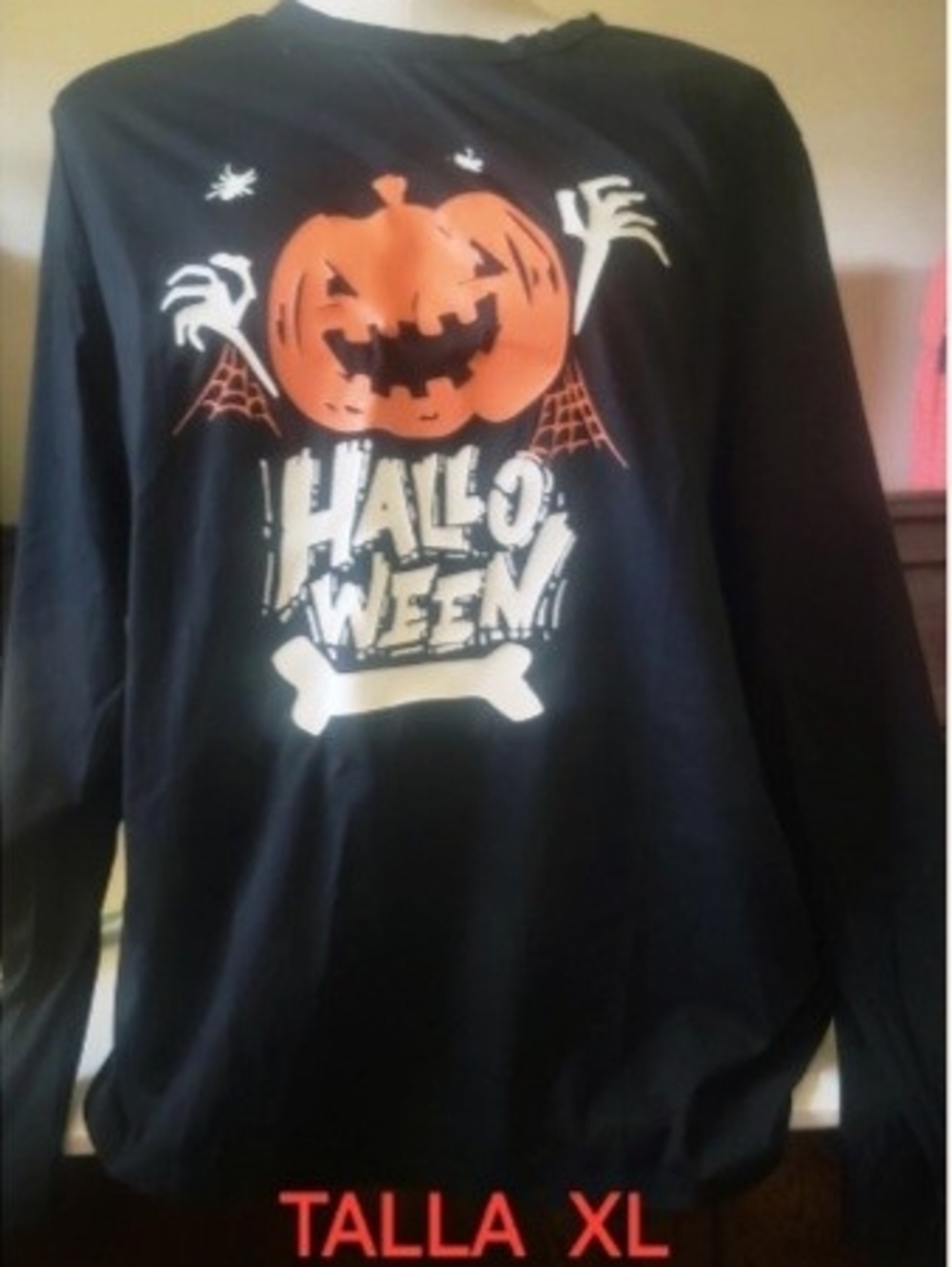 Patpat Men Black Jack-o-Lantern Halloween Graphic Sweatshirt Sz XL